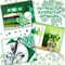 6 Rolls St. Patrick's Day Ribbon 2.5 Inch x 24 Yards Shamrocks Wired Edge Ribbon Green Clover Grosgrain Fabric Ribbons for St Patricks Day Gift Wrapping Wreath DIY Craft Hair Bow and Sewing